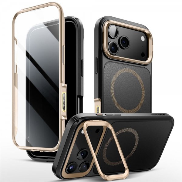 Supcase iPhone 17 Pro Cover Ares Flip MagSafe Guld