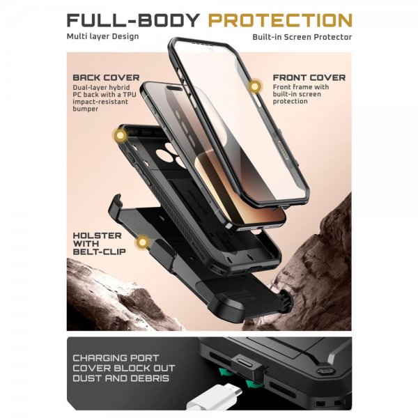Supcase iPhone 17 Pro Max Cover UB Pro Sort