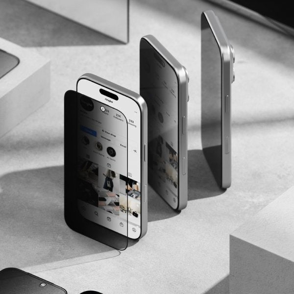 Ringke iPhone 17 Pro Skærmbeskyttelse Easy Slide Privacy 2-pak