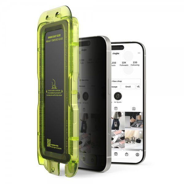 Ringke iPhone 17 Skærmbeskytter Easy Slide Privacy 2-pak