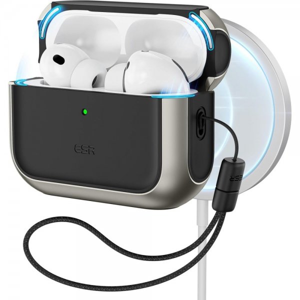 ESR AirPods Pro 3 Cover Orbit Hybrid HaloLock Grå