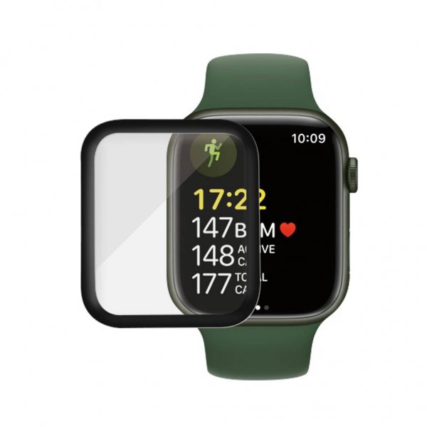 PanzerGlass Apple Watch 41mm (Series 7/8/9) Skærmbeskyttelse Antibacterial Sort