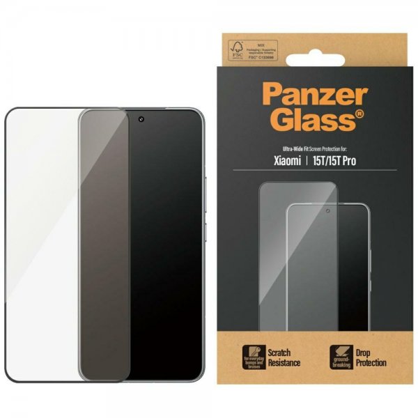 PanzerGlass Xiaomi 15T/15T Pro Skærmbeskyttelse Ultra-Wide Fit