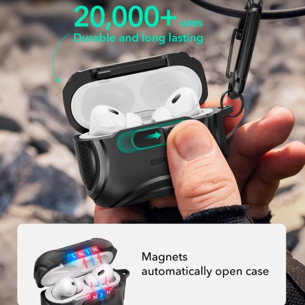 ESR AirPods Pro 3 Cover Cyber FlickLock MagSafe Sort