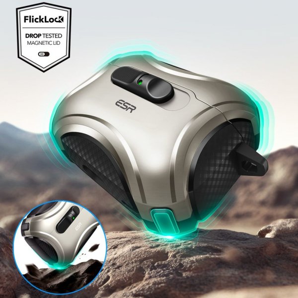 ESR AirPods Pro 3 Cover Cyber FlickLock MagSafe Sølv