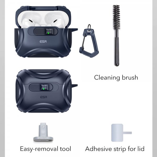 ESR AirPods Pro 3 Cover Cyber FlickLock MagSafe Blå