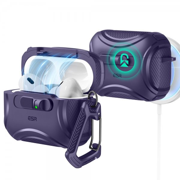 ESR AirPods Pro 3 Skal Cyber FlickLock MagSafe Lilla