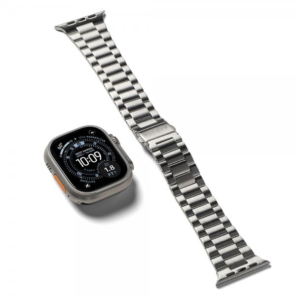Ringke Apple Watch 44/45/46mm/Ultra 49mm Armbånd Metal One Air Sølv