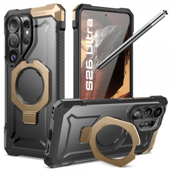 Supcase Samsung Galaxy S26 Ultra Cover UB Grip MagSafe Sort Guld