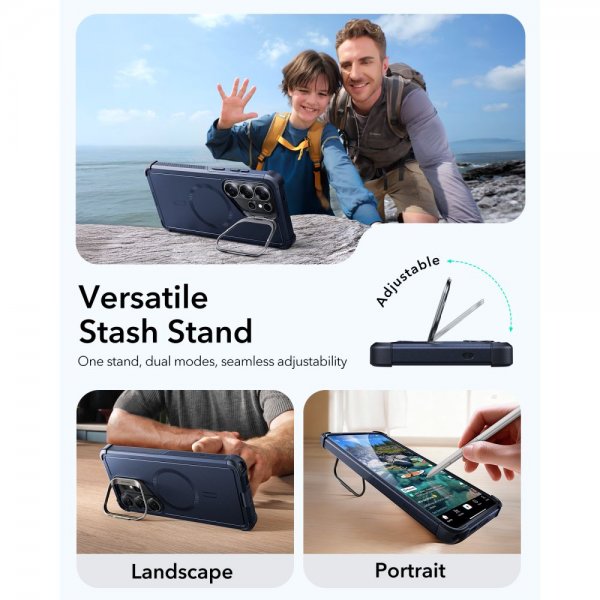ESR Samsung Galaxy S26 Ultra Cover Cyber Tough Kickstand MagSafe Blå