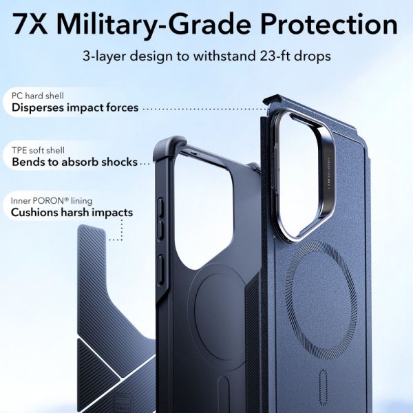 ESR Samsung Galaxy S26 Ultra Cover Cyber Tough Kickstand MagSafe Blå