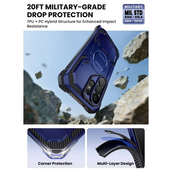Supcase Samsung Galaxy S26 Ultra Cover ArmorBox Clip MagSafe Blå