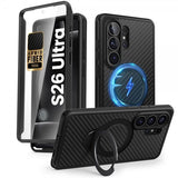 Supcase Samsung Galaxy S26 Ultra Cover Cosmo MagSafe Kevlar Sort