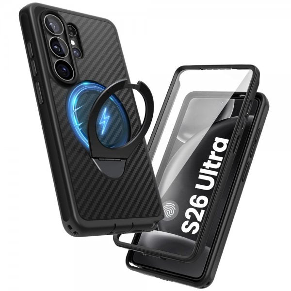 Supcase Samsung Galaxy S26 Ultra Cover Cosmo MagSafe Kevlar Sort