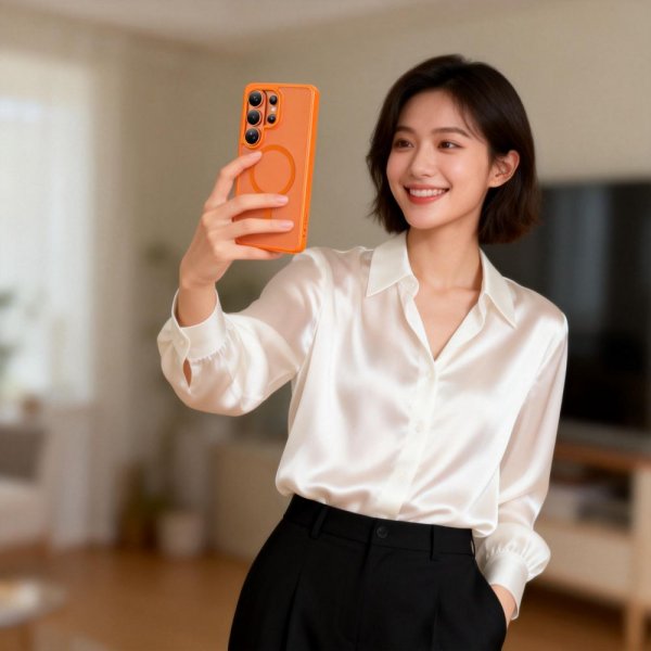 Tech-Protect Samsung Galaxy S26 Cover MagMat MagSafe Orange
