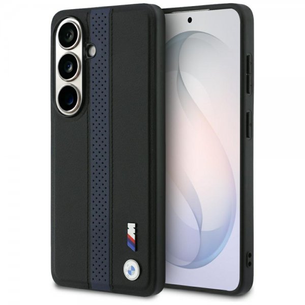 BMW Samsung Galaxy S26 Cover Perforated Stripe MagSafe Sort Blå