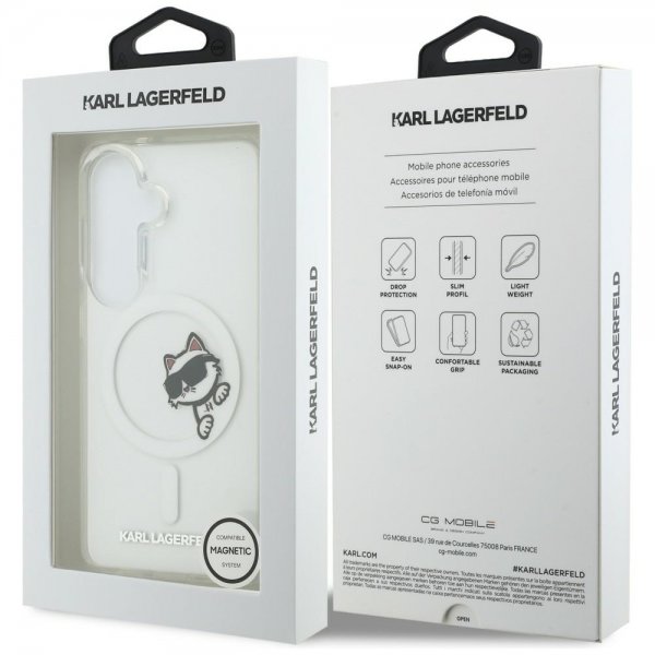 Karl Lagerfeld Samsung Galaxy S26 Cover Choupette Peekaboo MagSafe Transparent
