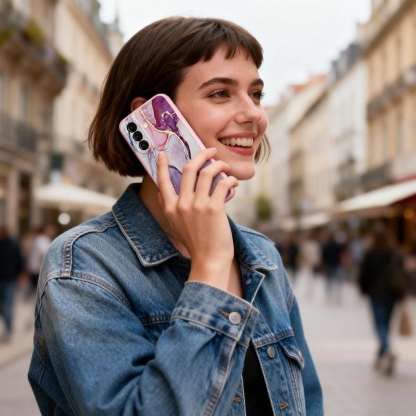 Tech-Protect Samsung Galaxy A37 Cover Icon Pink Marble