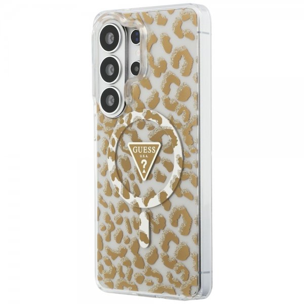 Guess Samsung Galaxy S26 Ultra Cover Leopard Print MagSafe Brun