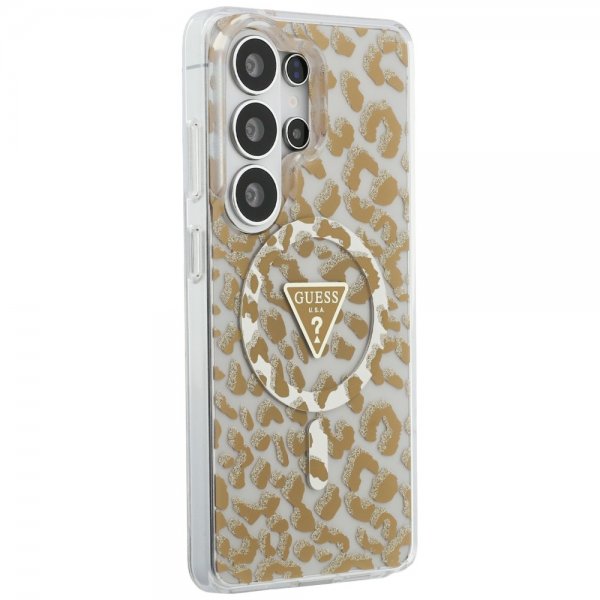 Guess Samsung Galaxy S26 Ultra Cover Leopard Print MagSafe Brun