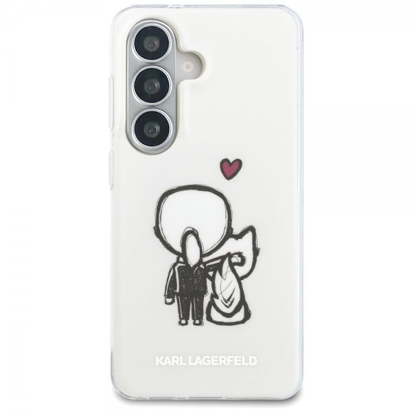 Karl Lagerfeld Samsung Galaxy S26 Cover Karl & Choupette MagSafe Hvid