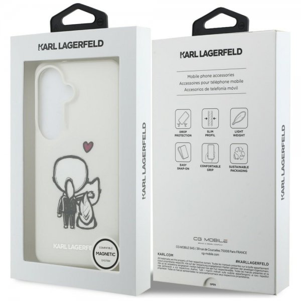 Karl Lagerfeld Samsung Galaxy S26 Cover Karl & Choupette MagSafe Hvid