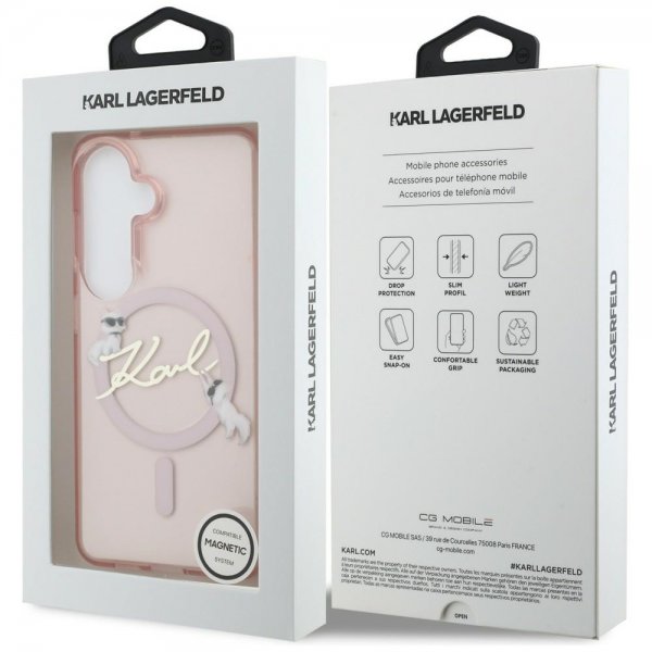 Karl Lagerfeld Samsung Galaxy S26 Cover Script MagSafe Rosa