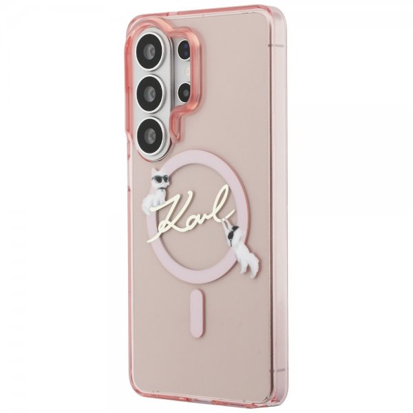 Karl Lagerfeld Samsung Galaxy S26 Ultra Cover Script MagSafe Pink