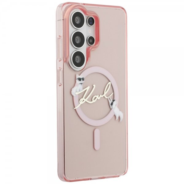 Karl Lagerfeld Samsung Galaxy S26 Ultra Cover Script MagSafe Pink