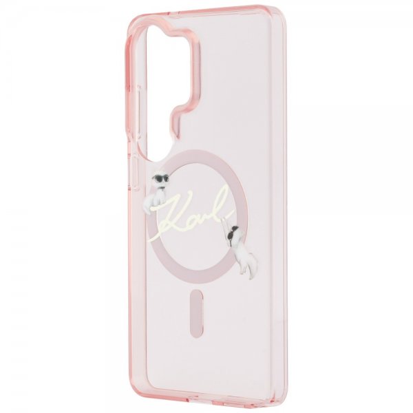 Karl Lagerfeld Samsung Galaxy S26 Ultra Cover Script MagSafe Pink