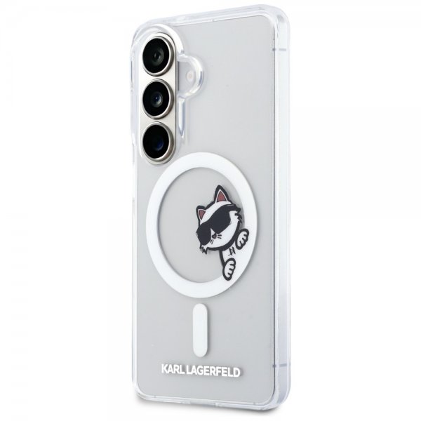 Karl Lagerfeld Samsung Galaxy S26 Plus Cover Choupette Peekaboo MagSafe Transparent