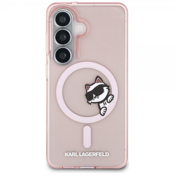 Karl Lagerfeld Samsung Galaxy S26 Cover Choupette Peekaboo MagSafe Rosa