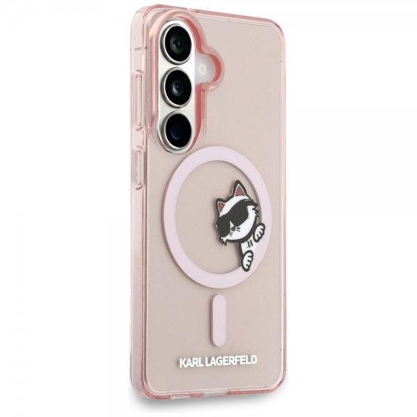 Karl Lagerfeld Samsung Galaxy S26 Cover Choupette Peekaboo MagSafe Rosa