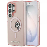 Karl Lagerfeld Samsung Galaxy S26 Ultra Cover Choupette Peekaboo MagSafe Rosa