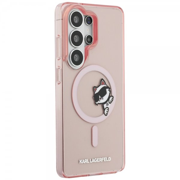 Karl Lagerfeld Samsung Galaxy S26 Ultra Cover Choupette Peekaboo MagSafe Rosa
