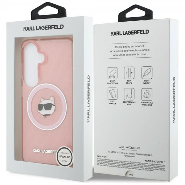 Karl Lagerfeld Samsung Galaxy S26 Plus Cover Choupette MagSafe Rosa