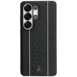 Mercedes Benz Samsung Galaxy S26 Ultra Cover Laurel Leaves Stripes MagSafe Sort Hvid