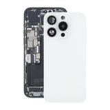 iPhone 15 Pro Bagside Glas med Magnet og Kameralinse - Hvid Titanium