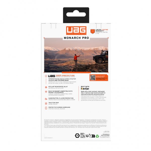 Urban Armor Gear (UAG) Samsung Galaxy S26 Plus Cover Monarch Pro Kevlar MagSafe Sort