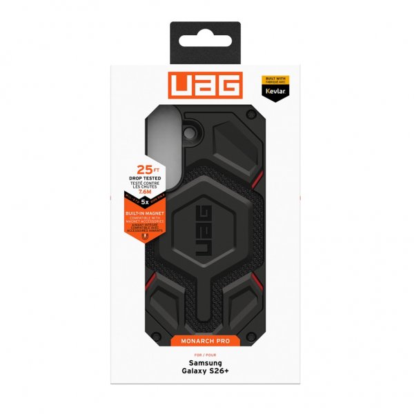 Urban Armor Gear (UAG) Samsung Galaxy S26 Plus Cover Monarch Pro Kevlar MagSafe Sort