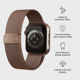 Burga Apple Watch 44/45/46mm/Ultra 49mm Rem Metal Mesh Rosaguld