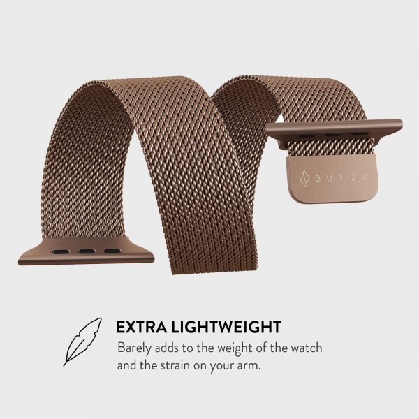 Burga Apple Watch 38/40/41/42mm Rem Metal Mesh Rosaguld
