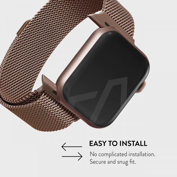Burga Apple Watch 44/45/46mm/Ultra 49mm Rem Metal Mesh Rosaguld