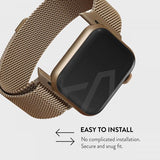 Burga Apple Watch 44/45/46mm/Ultra 49mm Rem Metal Mesh Guld