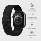 Burga Apple Watch 38/40/41/42mm Rem Metal Mesh Sort