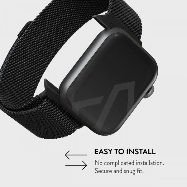 Burga Apple Watch 44/45/46mm/Ultra 49mm Rem Metal Mesh Sort