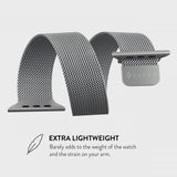 Burga Apple Watch 44/45/46mm/Ultra 49mm Rem Metal Mesh Sølv