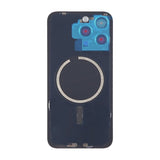 iPhone 15 Pro Max Bagside Glas med Magnet og Kameralinse - Hvid Titanium