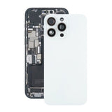 iPhone 15 Pro Max Bagside Glas med Magnet og Kameralinse - Hvid Titanium