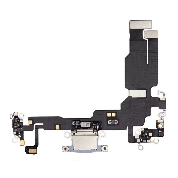 Opladerstik med flexkabel til iPhone 15 Plus - Blå